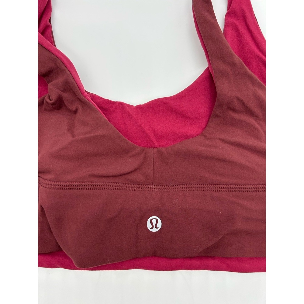 Lululemon Align Reversible Sports Bra Red Women's‎ Size 12 A/B Cup Light Support - Picture 8 of 8